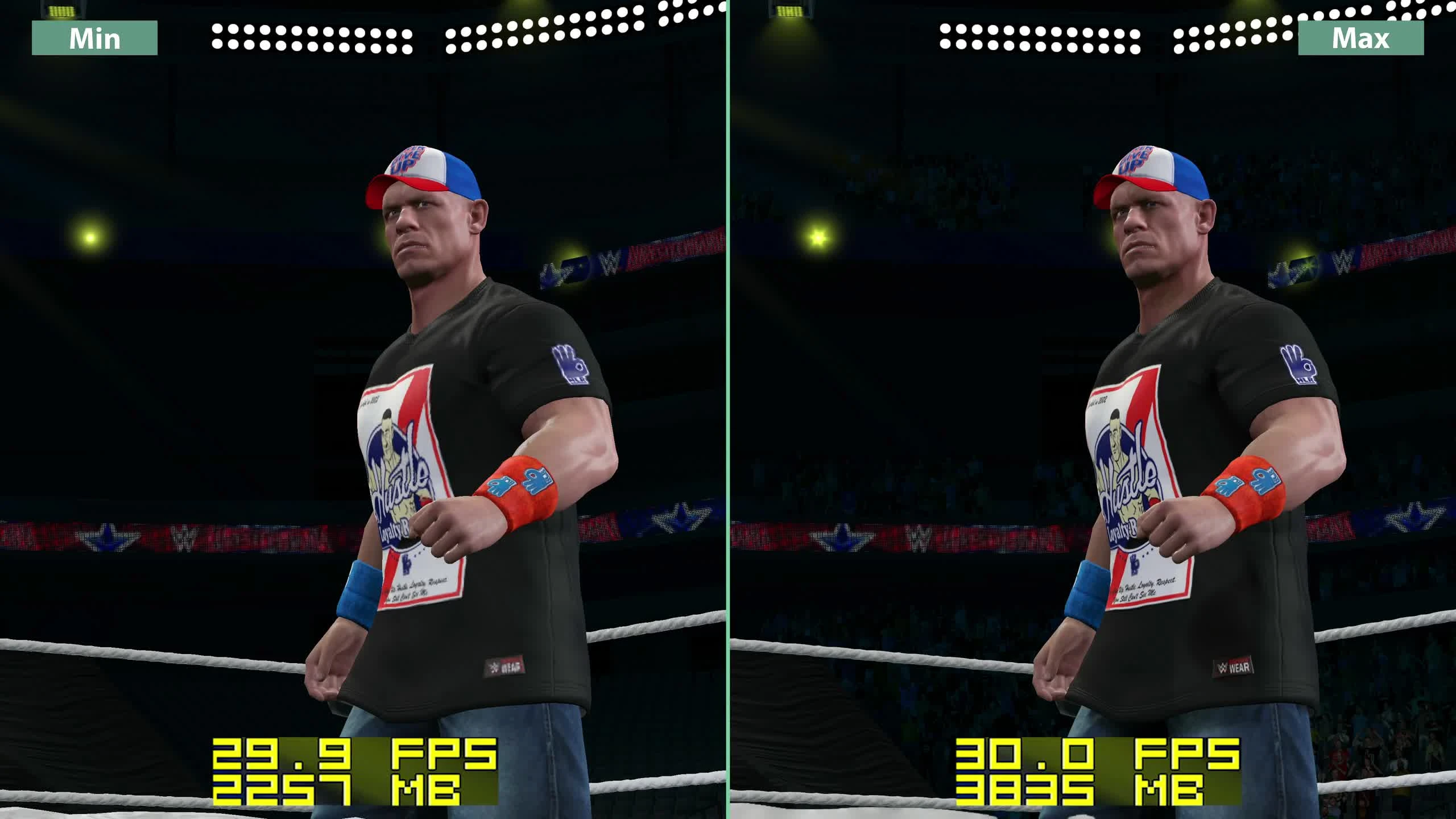 WWE 2K17 - Сравнение графики PC Min vs. Max (Candyland)