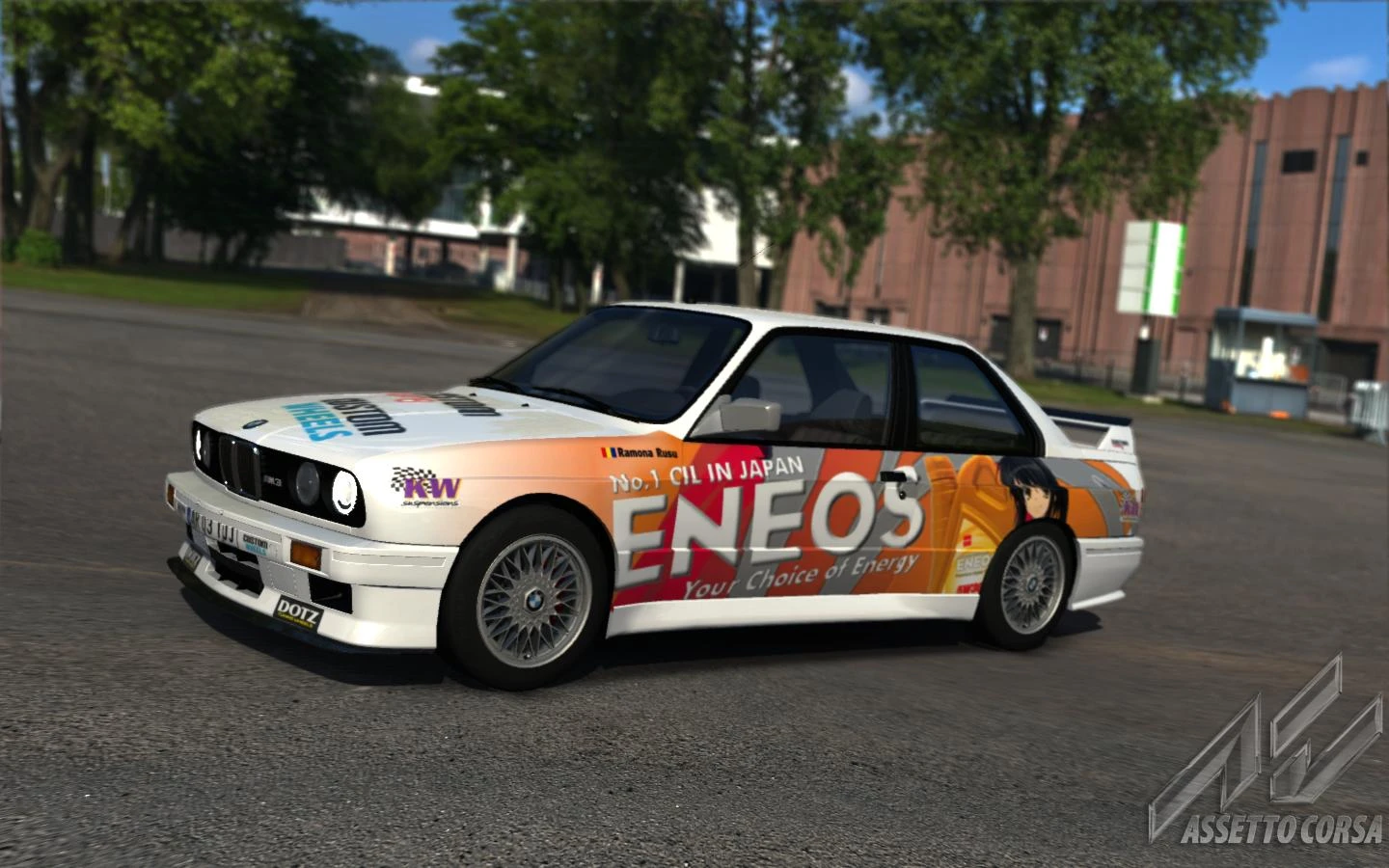 Assetto Corsa "Ливрея Ramona Rusu (Drift Girl) для BMW E30 M3 Group A + Drift"