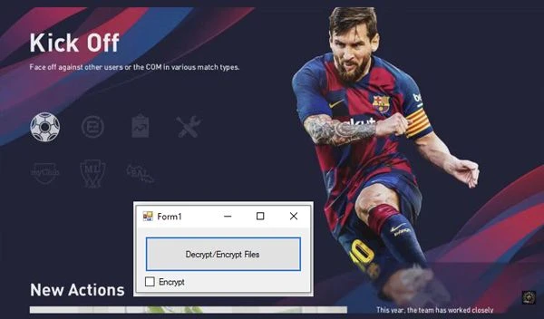 eFootball PES 2020 "Encrypt/Decrypt Tool For PS4 Demo by Panos"