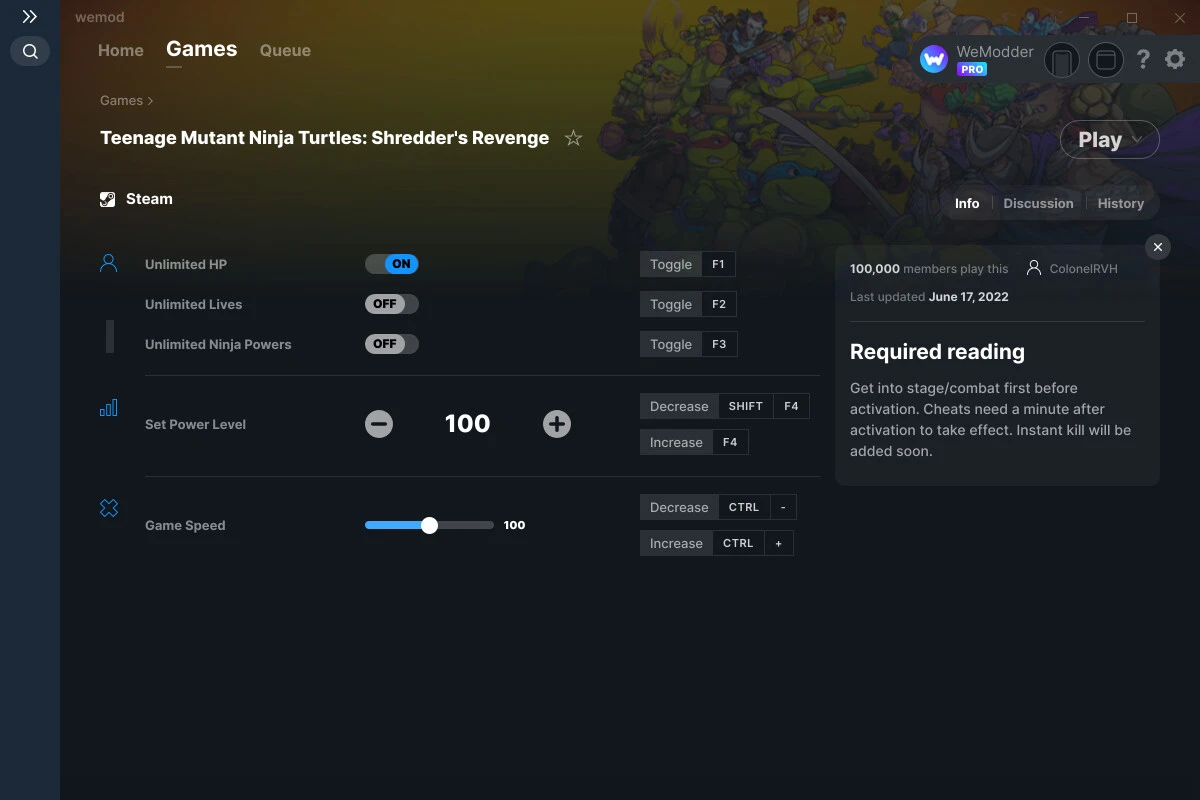 Teenage Mutant Ninja Turtles: Shredder's Revenge"Трейнер +5" [UPD: 17.06.2022] {ColonelRVH / WeMod}