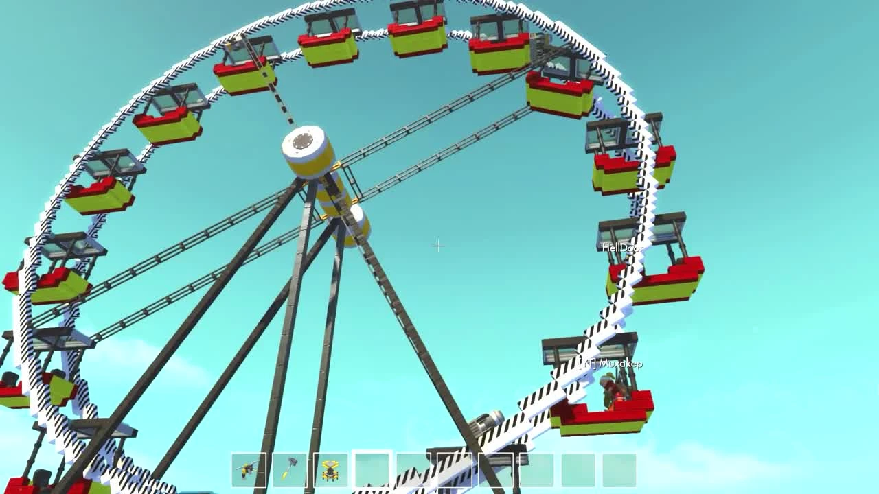 Разогнали колесо обозрения до скорости света в SCRAP MECHANIC!!!