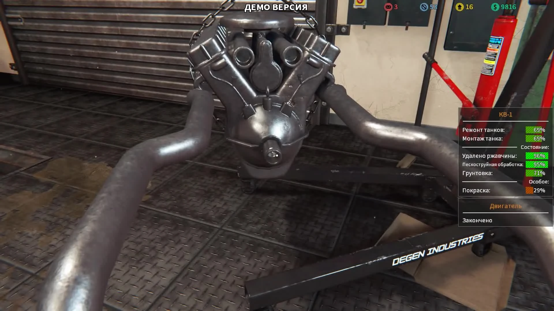Собираем КВ-1 - ч7 Tank Mechanic Simulator