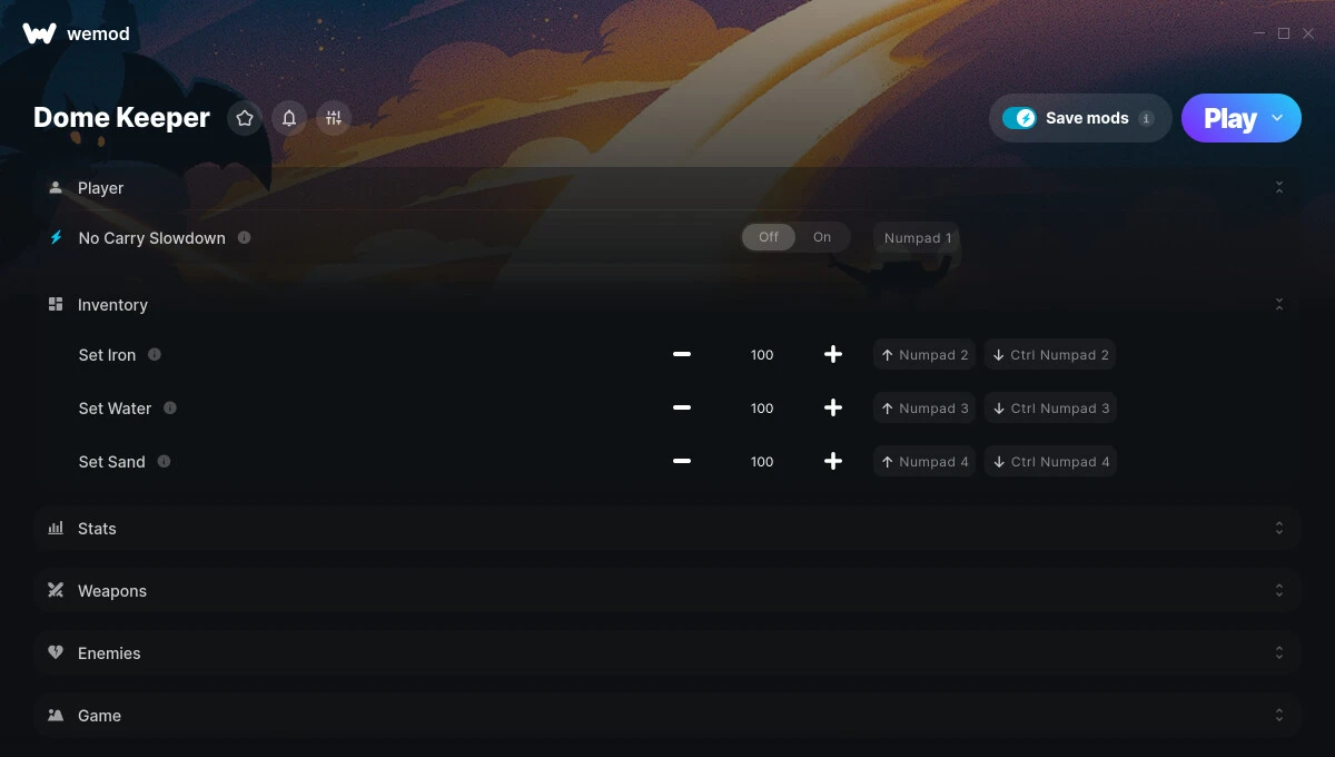 Dome Keeper "Трейнер +10" [UPD: 30.07.2024] {GreenHouse / WeMod}