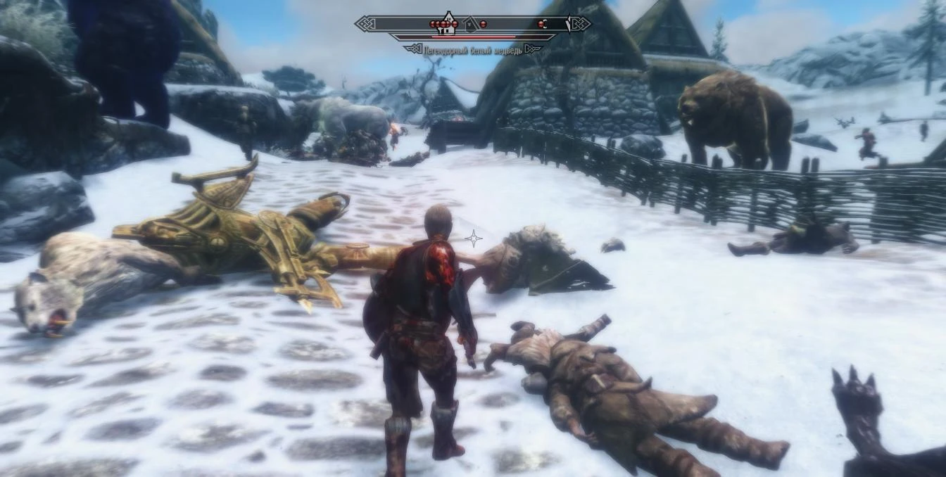 Skyrim LE "Атака Рорикстеда 20-ю случайными монстрами из всех DLC"