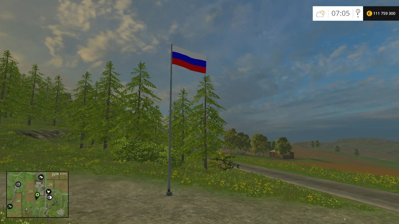 Farming Simulator 15 "Флаг и гимн России"