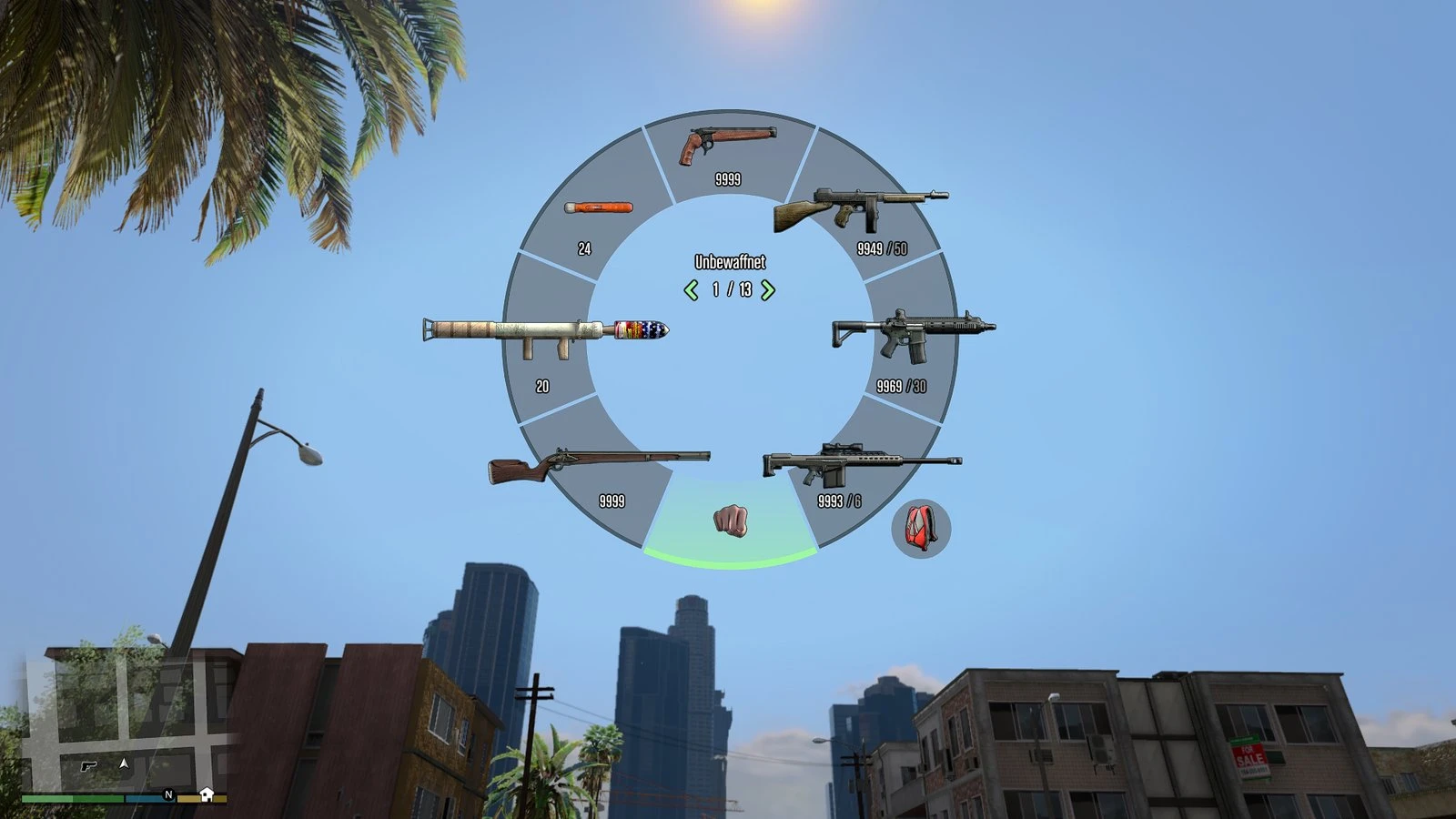 Grand Theft Auto 5 "Цветные 3D иконки с оружием и радио"