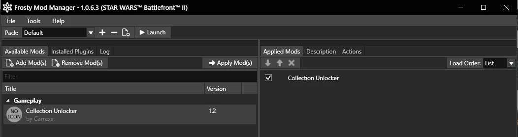 Star Wars: Battlefront II "Frosty Mod Loader Fix - фикс загрузчика модов для неофициальных версий игры"