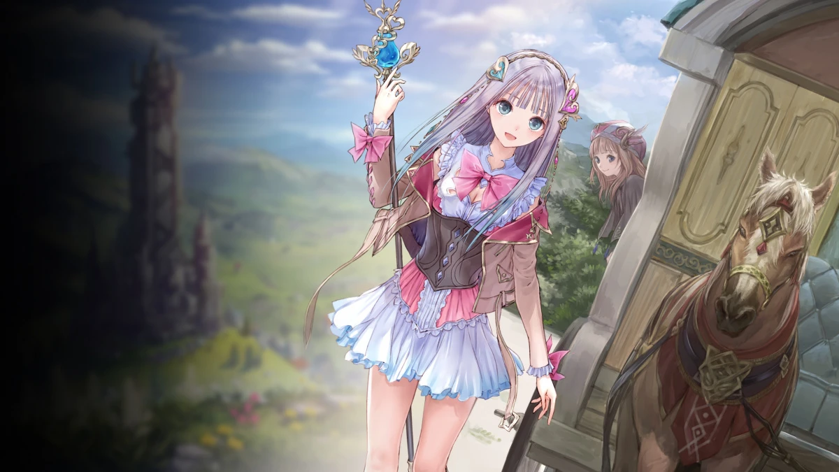 Обложку Atelier Lulua пришлось обрезать, так как лошадь привлекала больше внимания, чем девушка
