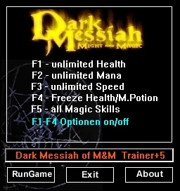 Dark Messiah of Might & Magic: Трейнер (+5) [1.0] {drolle}