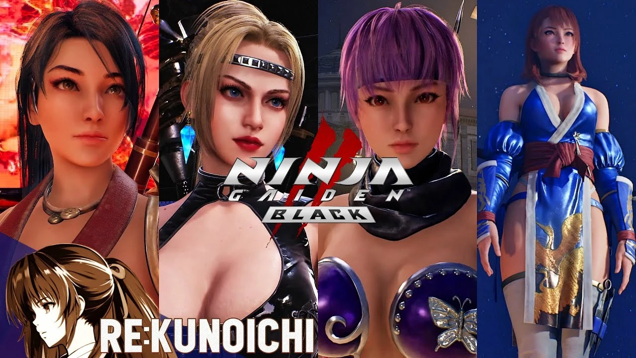 Прекрасные девушки в Ninja Gaiden 2 Black: Касуми, Аянэ, Момидзи и Рэйчел