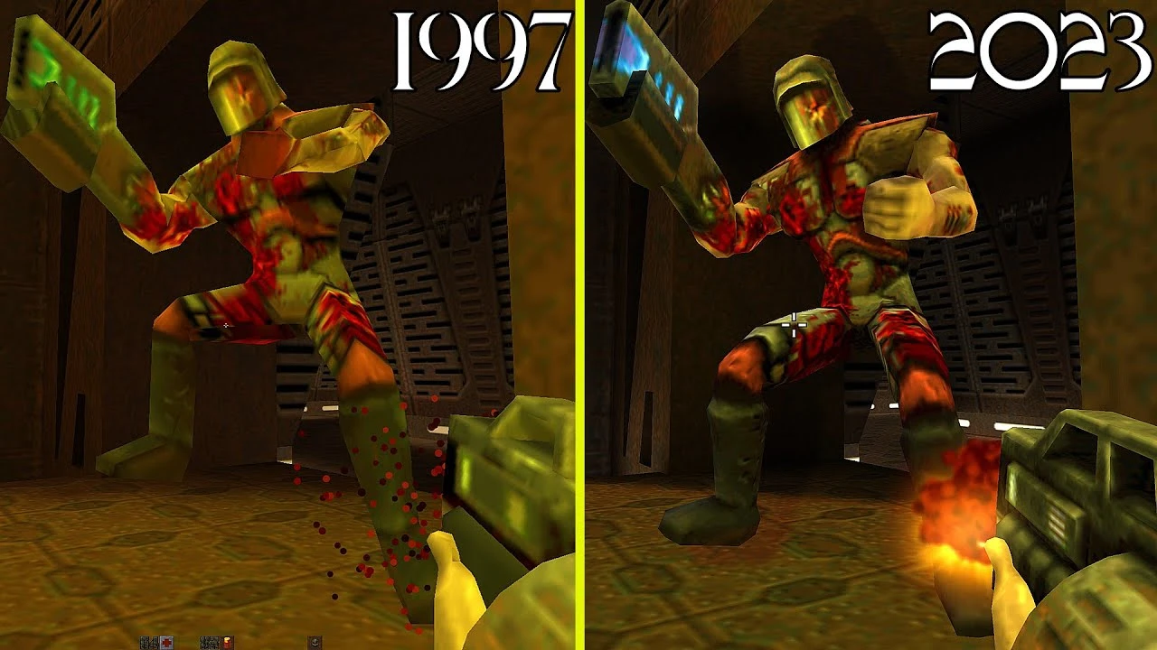 Ремастер Quake 2 сравнили с оригиналом