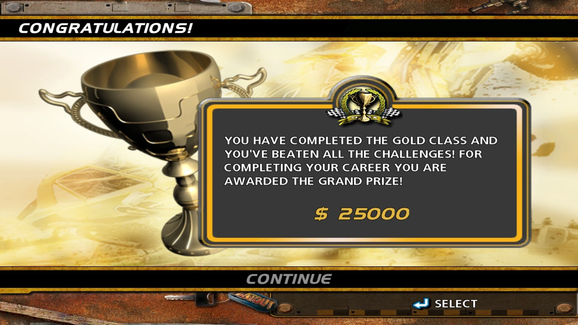 FlatOut "Сохранение игры - игра пройдена" [Steam]