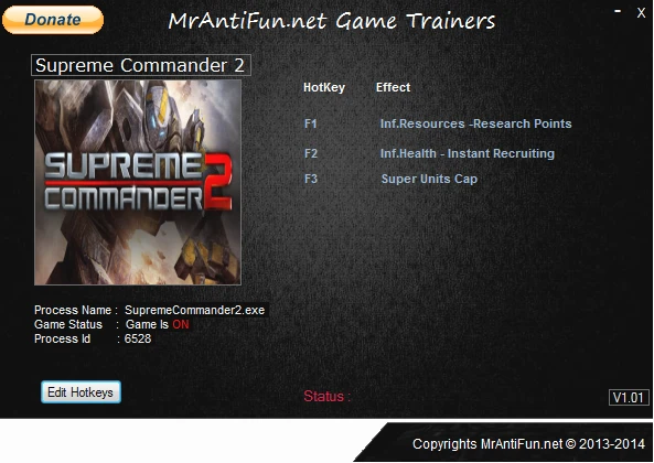 Supreme Commander 2: Трейнер/Trainer (+5) [1.260] {MrAntiFun}