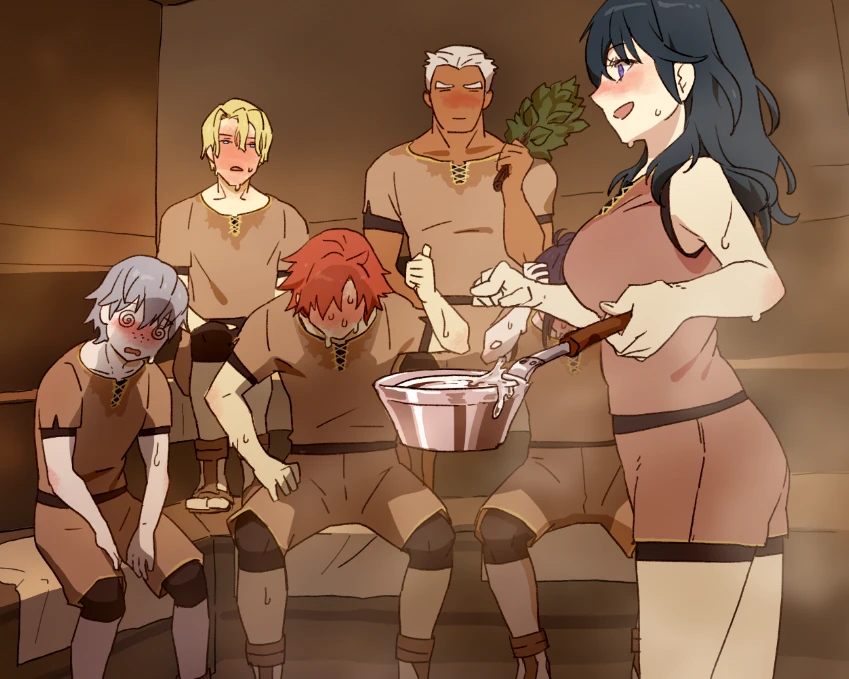 Баня, учительница, и её гаре-- то есть, ученики