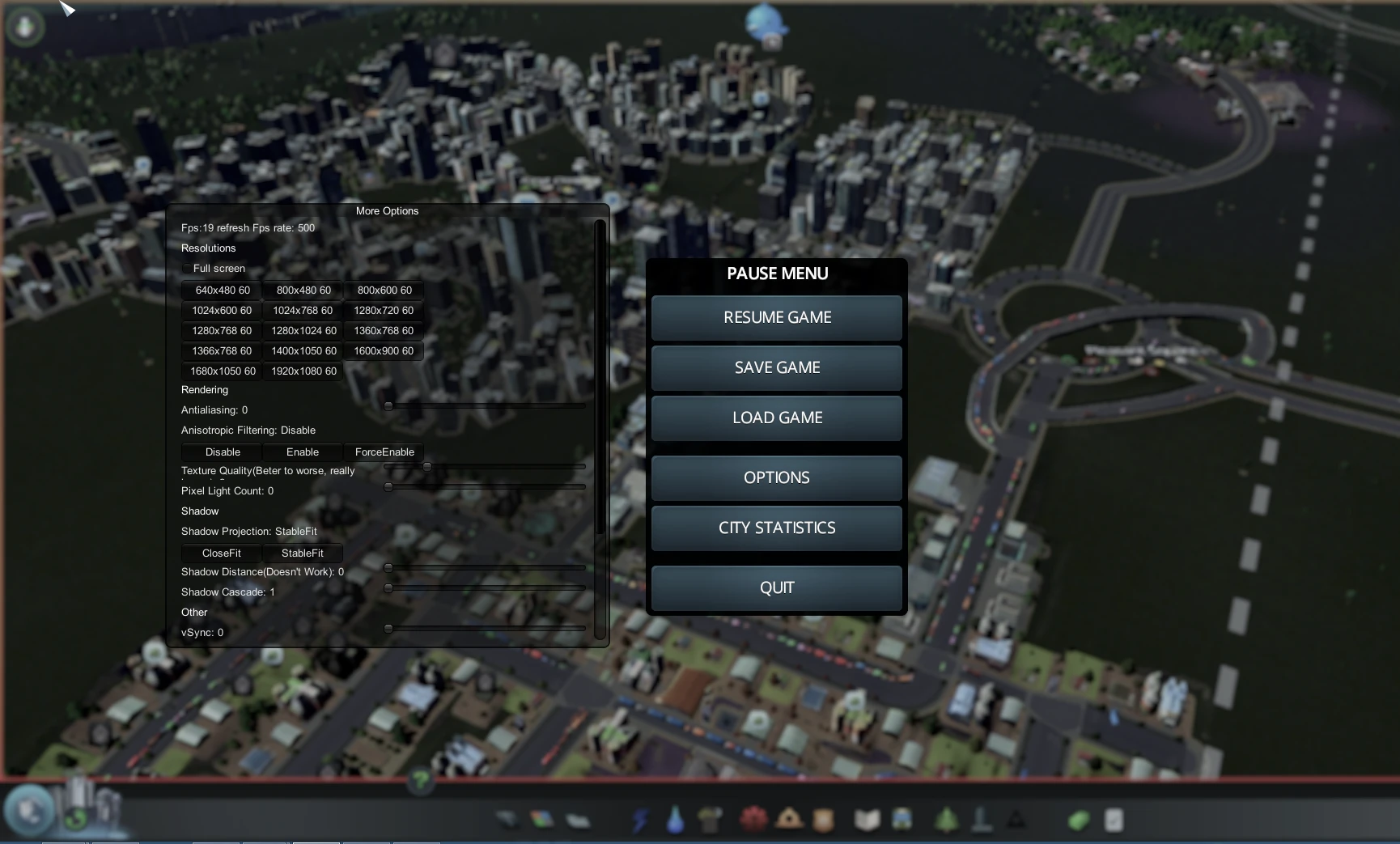 Cities: Skylines "More Options (Расширенные Опции)"