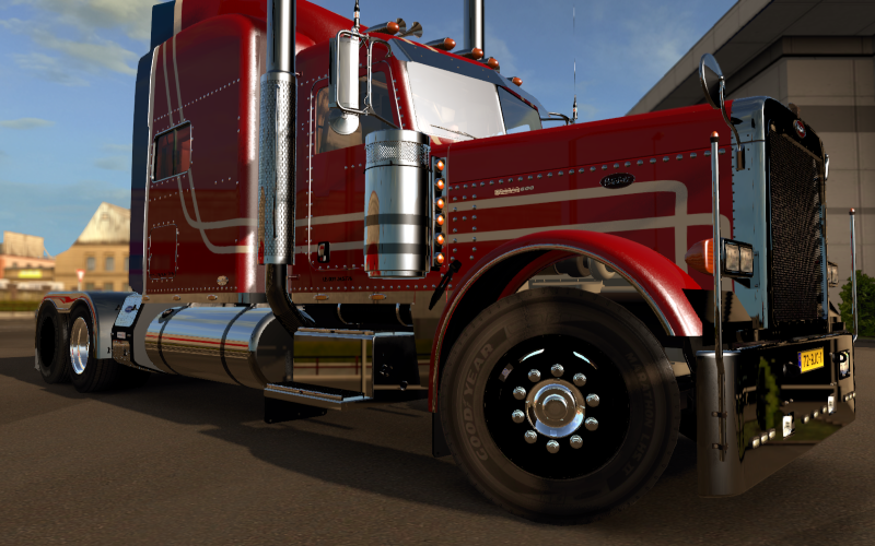Euro Truck Simulator 2 "Alcoas Chrome & Black (standalone) - Диски Alcoa хром / черные для грузовиков"