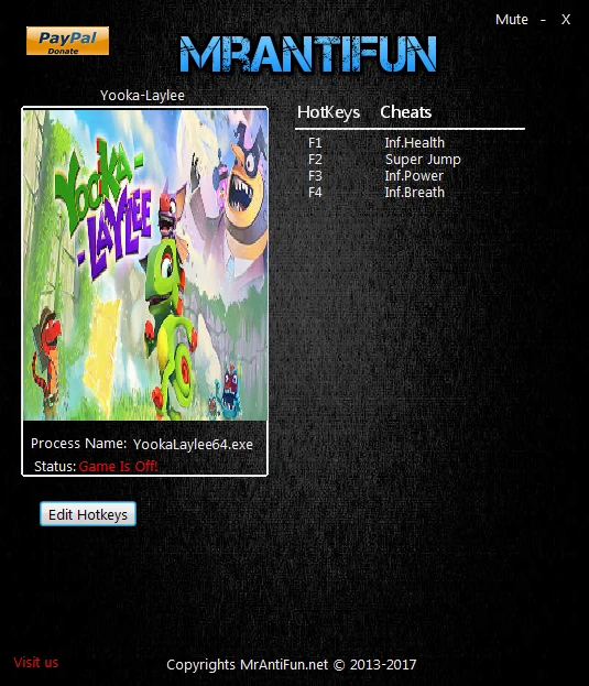 Yooka-Laylee: Трейнер/Trainer (+4) [04.21.2017] {MrAntiFun}