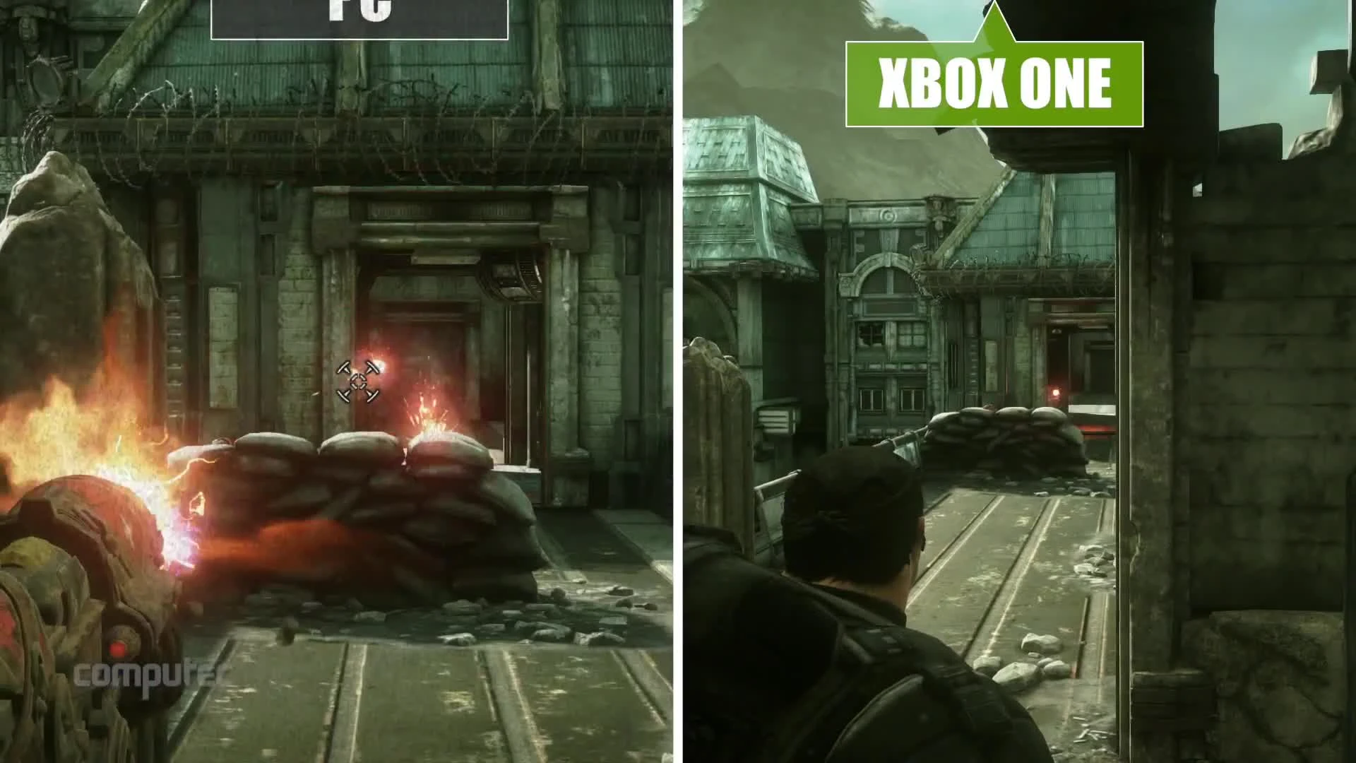 Gears of War - Ultimate Edition "Сравнение графики PC vs. Xbox One"