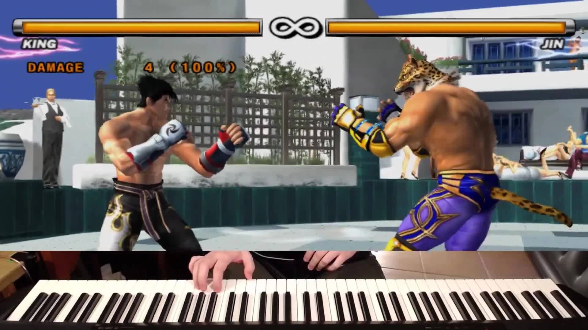 Геймплей Tekken 5 на пианино