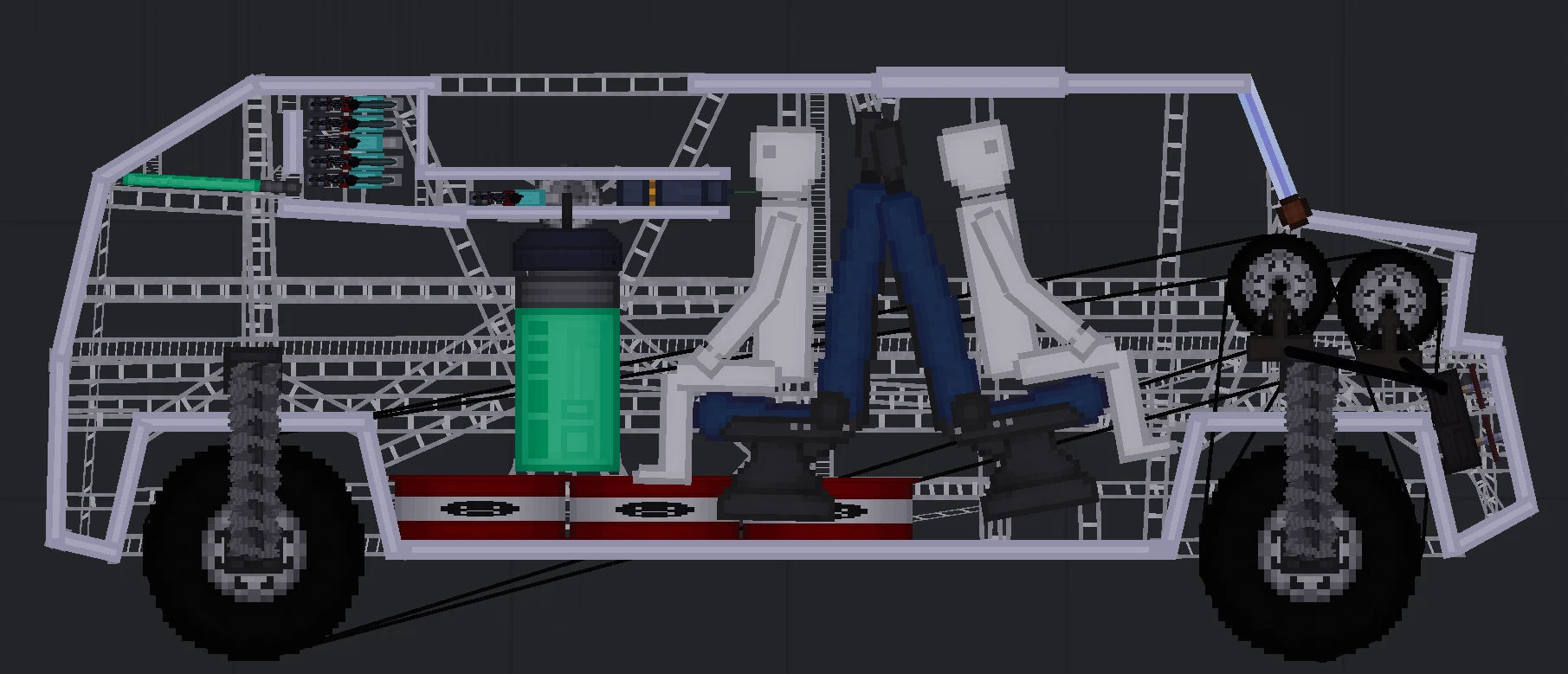 People Playground "Автомобиль с выдвигающейся пушкой" [1.28.2a+]