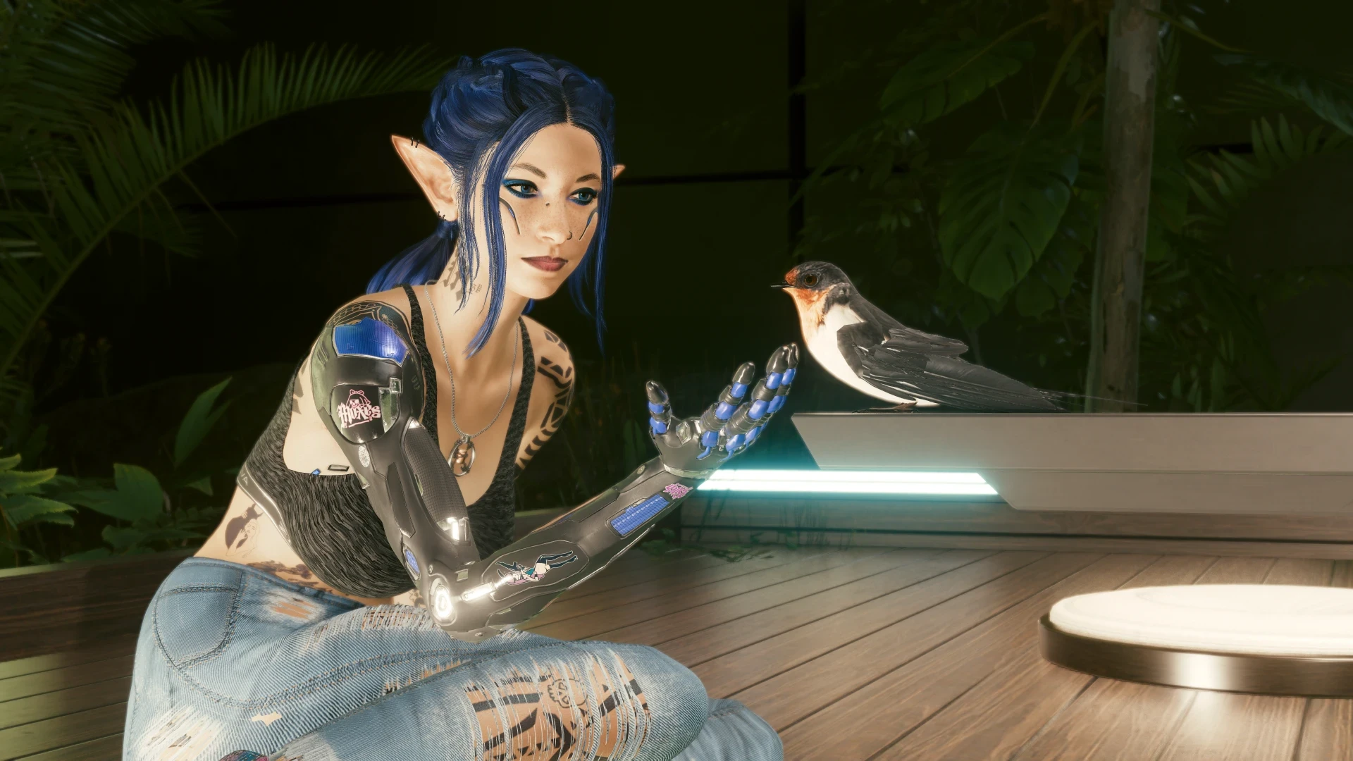 Cyberpunk 2077 "Эльфийские уши для девушки Ви"