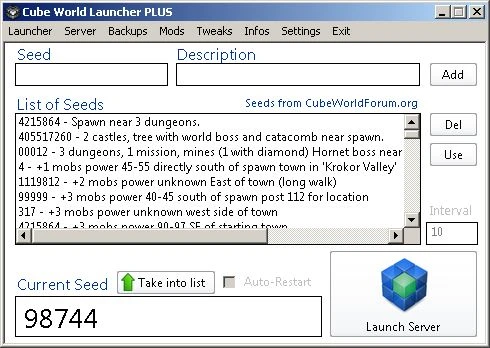 Cube World лаунчер PLUS