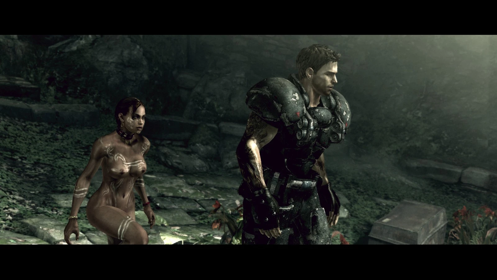 Resident Evil 5 "Голая Шева с татуировками - Wild Tribal Sheva"