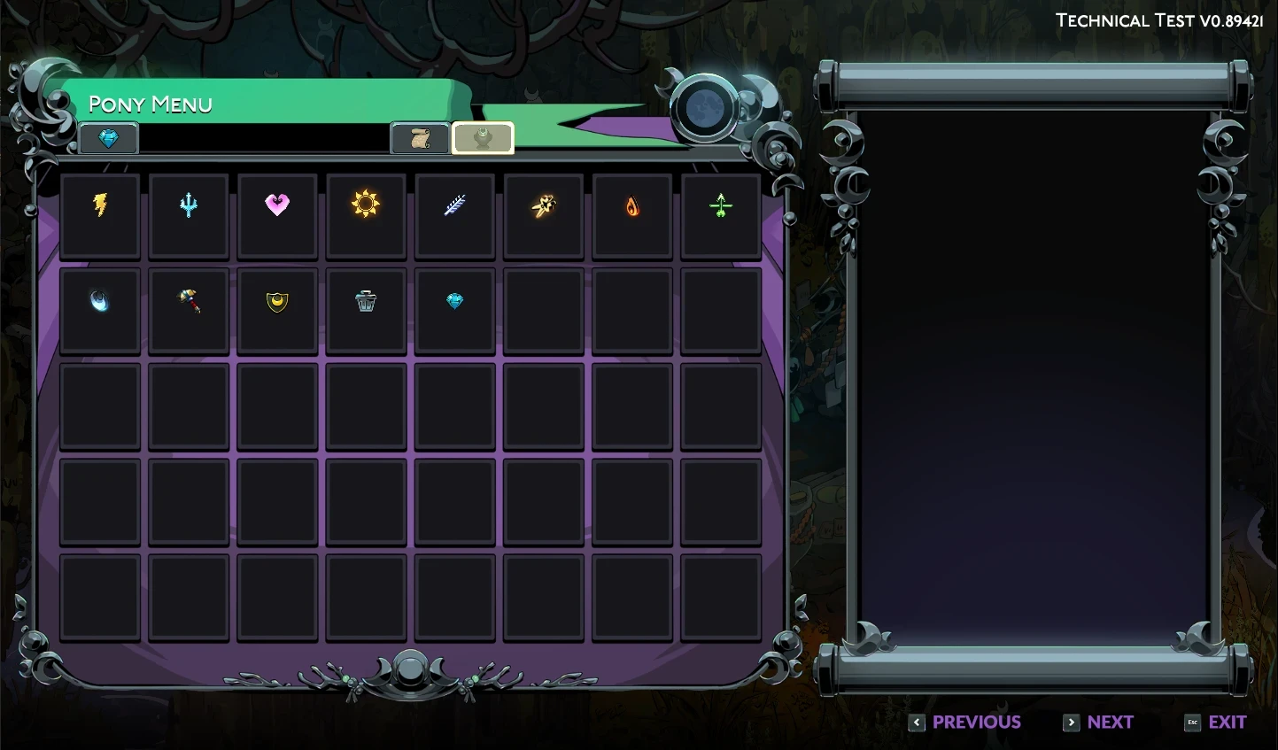 Hades 2 "Меню команд - Pony Menu"