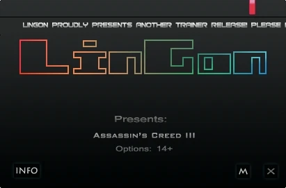 Assassin's Creed 3: Трейнер/Trainer (+14) [1.01] {LinGon}