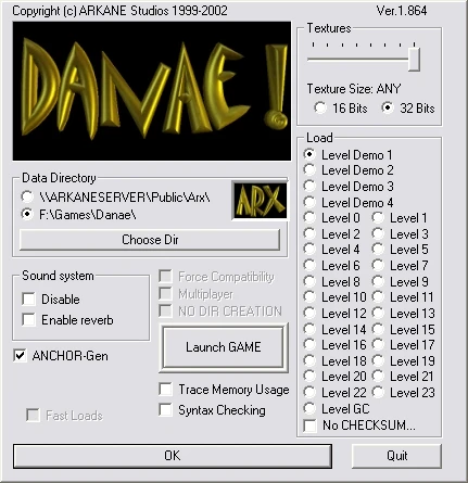 Arx Fatalis: Редактор "Danae"