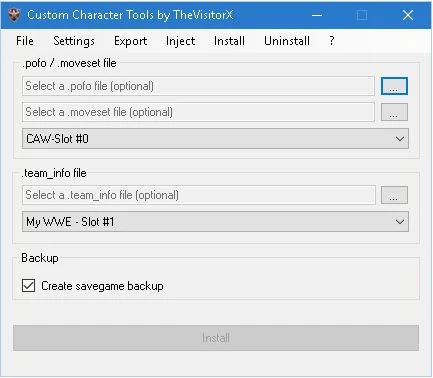 WWE 2K16 "Custom Character Tools 2.1.1"
