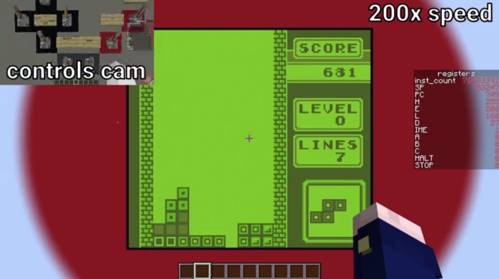 Геймер сделал рабочий эмулятор GameBoy в Minecraft