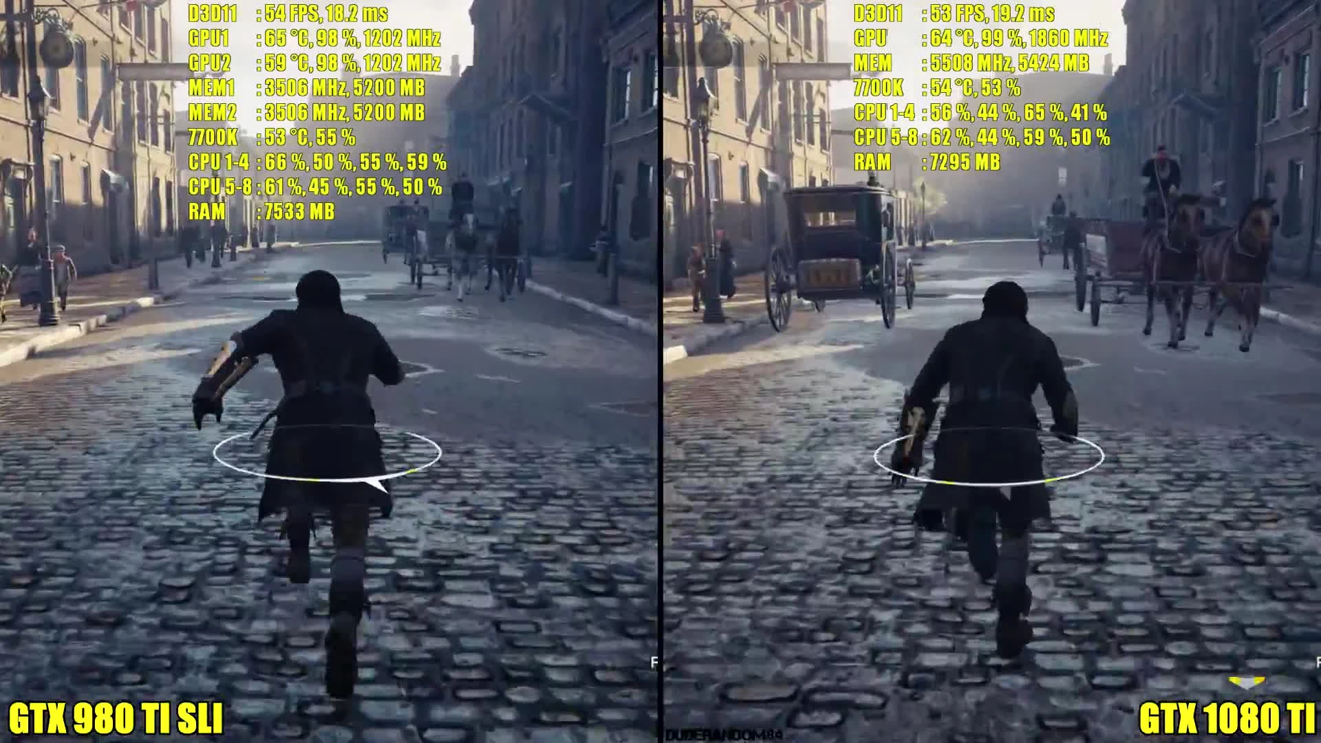 Assassin's Creed Syndicate GTX 1080 TI Vs GTX 980 TI SLI Ultra 1440p Сравнение