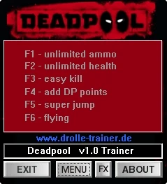 Deadpool: Трейнер/Trainer (+6) [1.0] {dR.oLLe}