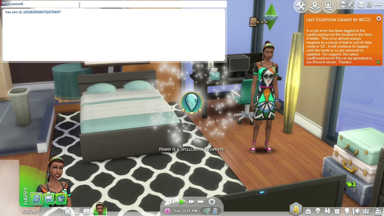 The Sims 4: Чит-Мод/Cheat-Mode (Быстрый ввод кодов для получения всех навыков ведьмы)