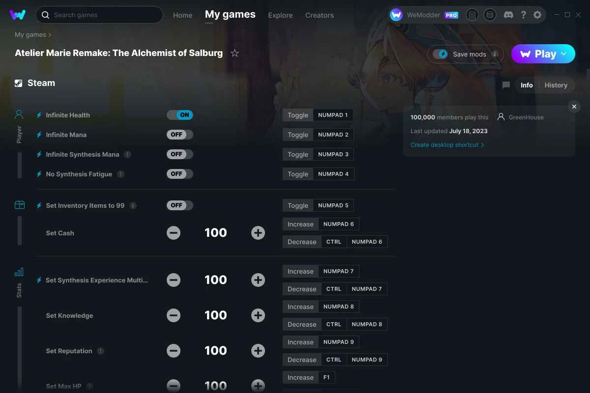 Atelier Marie: The Alchemist of Salburg "Трейнер +17" [UPD: 18.07.2023] {GreenHouse / WeMod}