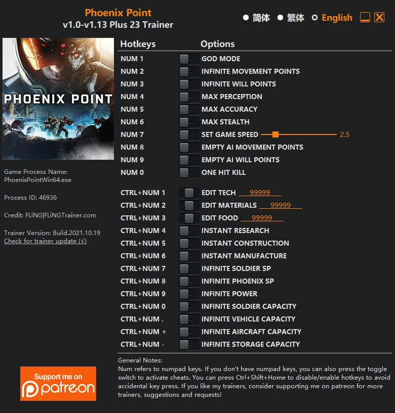 Phoenix Point: Трейнер/Trainer (+23) [1.0 - 1.13] {FLiNG}