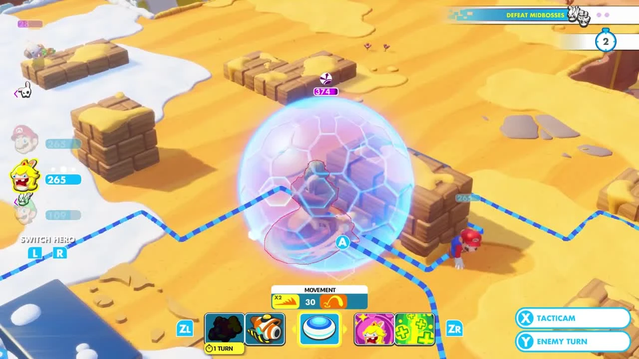 Mario and Rabbids - Биззи и Сенди (Битва с боссами)