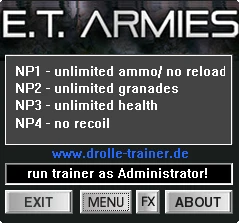 E.T. Armies: Трейнер/Trainer (+4) [1.0] {dR.oLLe}