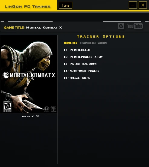 Mortal Kombat X: Трейнер/Trainer (+5) [1.01] {LinGon}