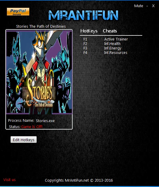 Stories: The Path of Destinies: Трейнер/Trainer (+3) [0.0.12972: 64 Bit] {MrAntiFun}