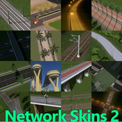 Cities: Skylines "Network Skins 2 (Sunset Harbor compatible)"