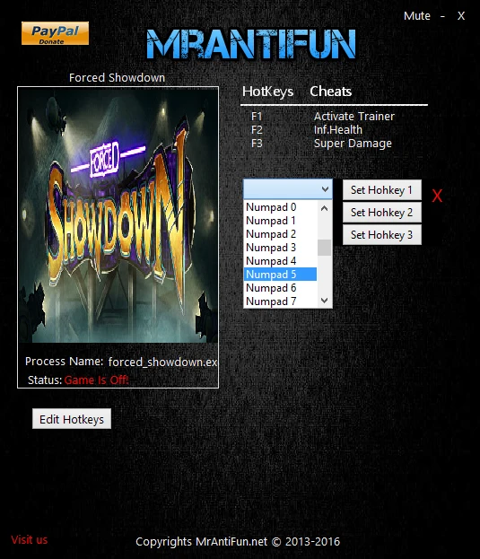 Forced Showdown: Трейнер/Trainer (+2) [40.517: x64] {MrAntiFun}