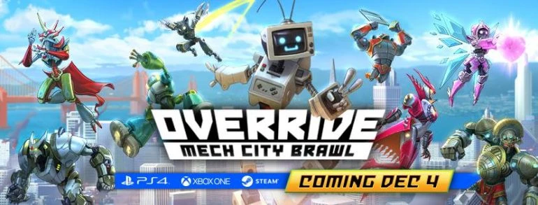 Трейлеры нового броулера про гигантских пилотируемых роботов Override: Mech City Brawl