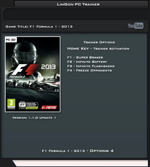 F1 2013: Трейнер/Trainer (+4) [1.1.0] {LinGon}