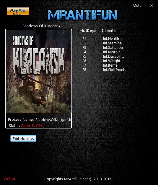 Shadows Of Kurgansk: Трейнер/Trainer (+8) [0.1.45] {MrAntiFun}