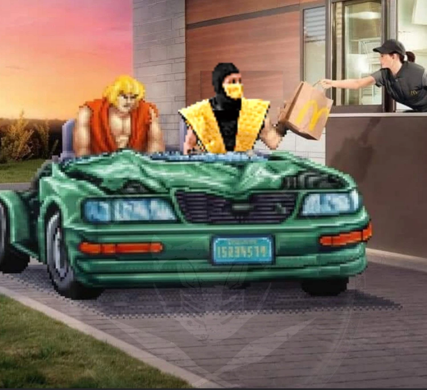 Кен почти смог уничтожить машину Скорпиона