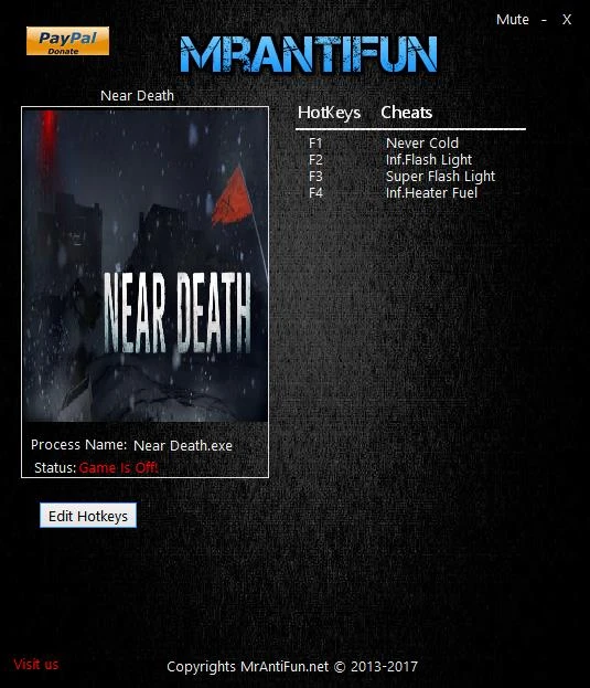 Near Death: Трейнер/Trainer (+4) [1.0.7] {MrAntiFun}