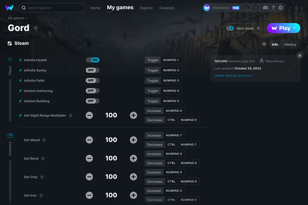 Gord "Трейнер +15" [UPD: 26.10.2023] {GreenHouse / WeMod}
