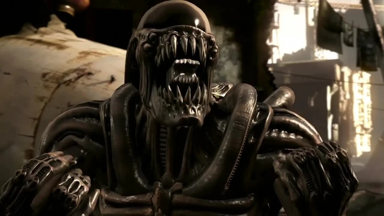 Геймплей Ксеноморфа, маньяка Кожаное лицо и других персонажей в ролике Mortal Kombat X